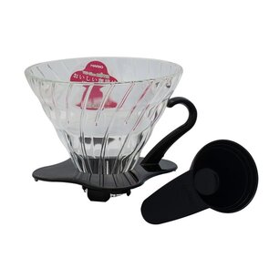 Hario V60 Glass Dripper 02 - Zwart Hario V60 Glass Dripper 02 - Zwart